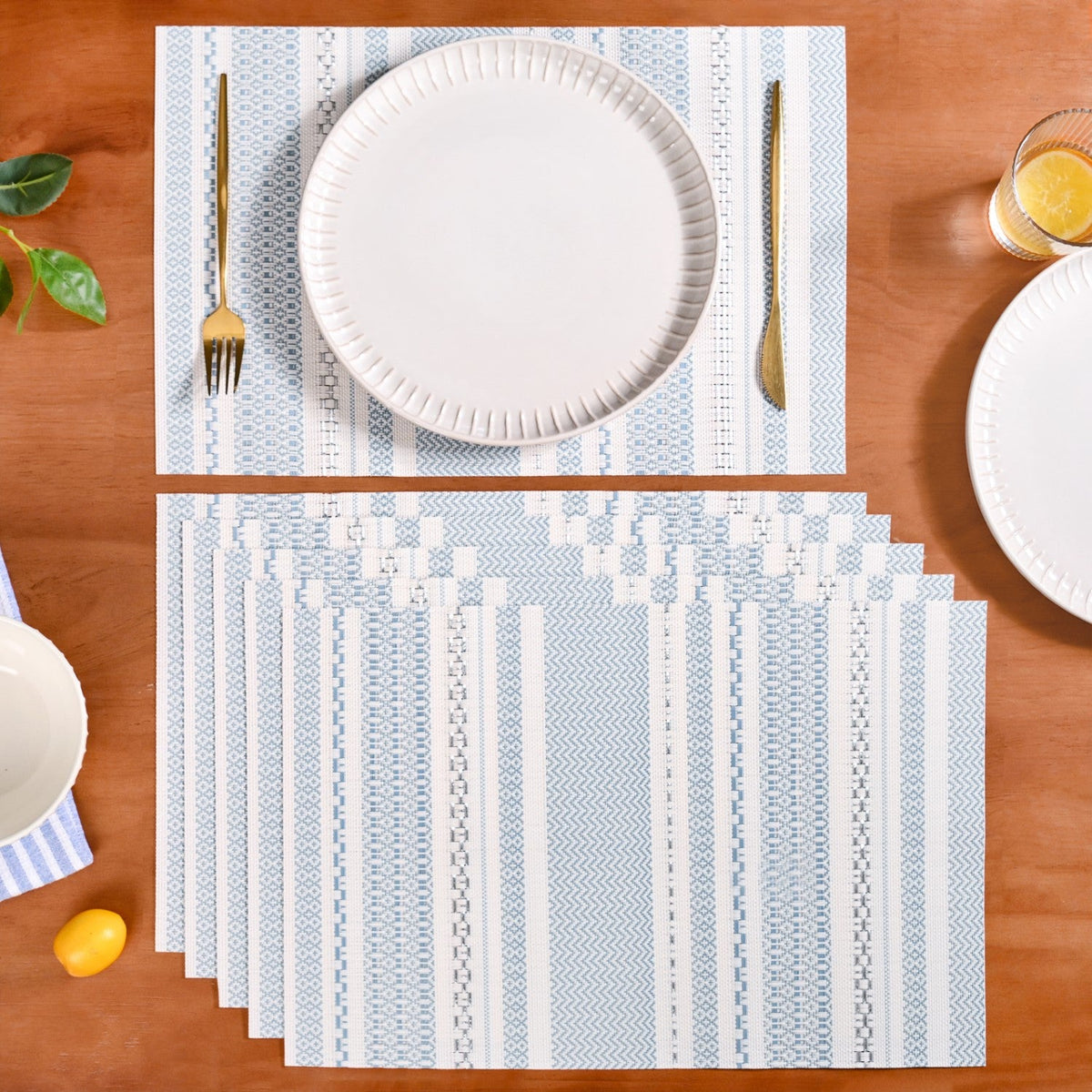 Scandinavian Dining Table Placemat Set Of 6 Nestasia