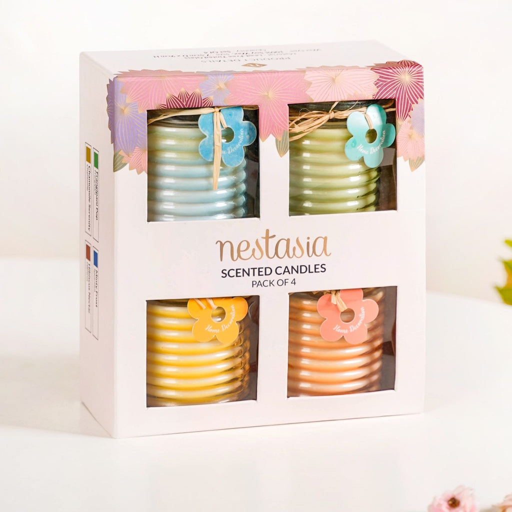 Aromas Of Nature Scented Candle Gift Set Of 4 Nestasia