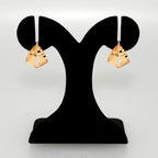 Sculptural Gold Abstract Statement Hoops Nestasia