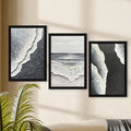 Black & White Abstract Painting for Living Room | Modern Wall Art, AXIII-53-BCH ArtX