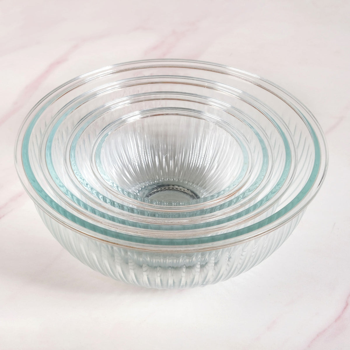 Sealpro Fluted Glass Container Set Of 4 S 500ml M 1000ml L 2000ml XL 3500ml Nestasia