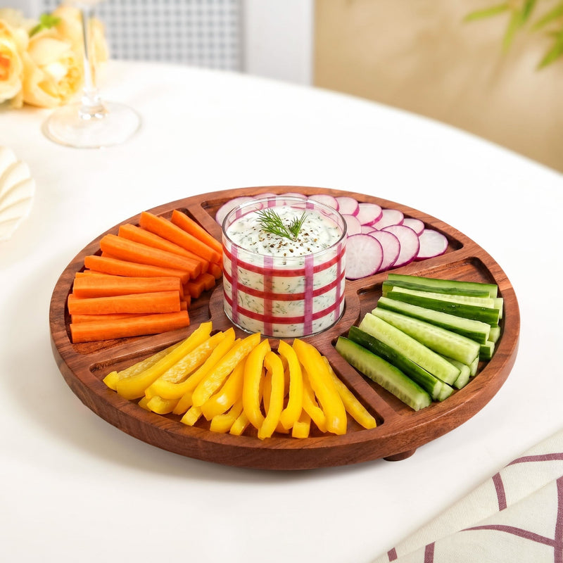 Platterazzi Serving Platter With Dip Bowl Set Of 2 Nestasia