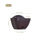 Self Watering Mori Railing Planter Coffee Brown Set Of 3 Nestasia