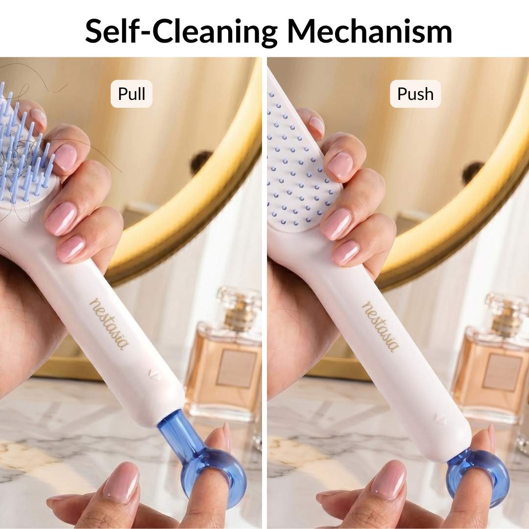 Self Cleaning Hair Brush Nestasia