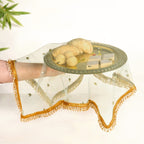Sequinned Sage Thali Covers Set Of 2 Nestasia