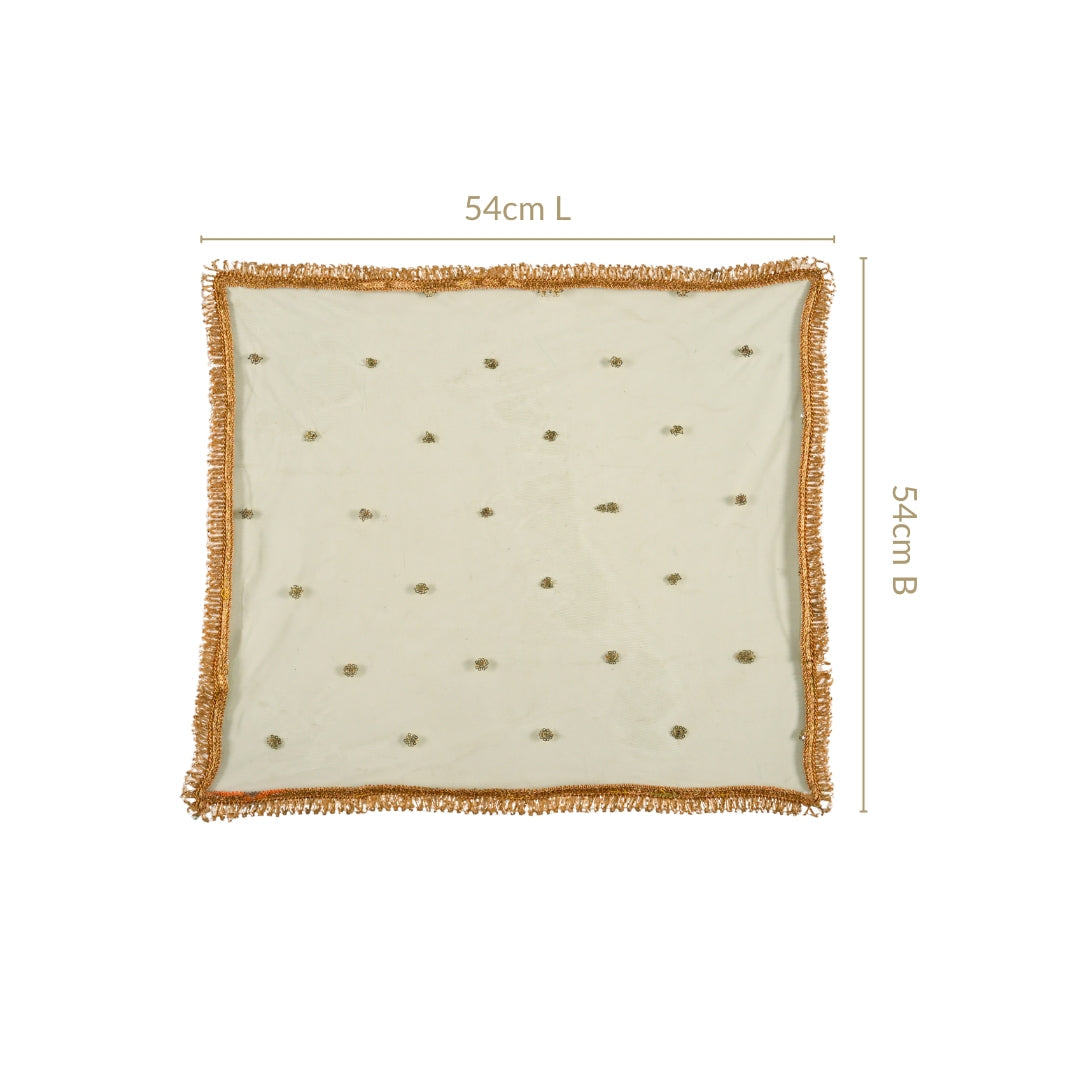 Sequinned Sage Thali Covers Set Of 2 Nestasia