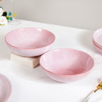Sera Pink 14 Piece Minimalistic Dinner Set For 6 Nestasia