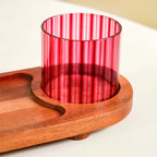 Platterazzi Serving Platter With Striped Bowl Set Of 2 Nestasia