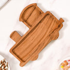 Toy Train Wooden Serving Platter 11 Inch Nestasia