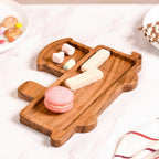 Toy Train Wooden Serving Platter 11 Inch Nestasia