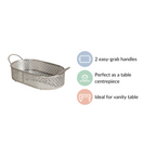 Decorative Oval Tray Silver Small Nestasia