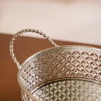 Decorative Oval Tray Silver Small Nestasia