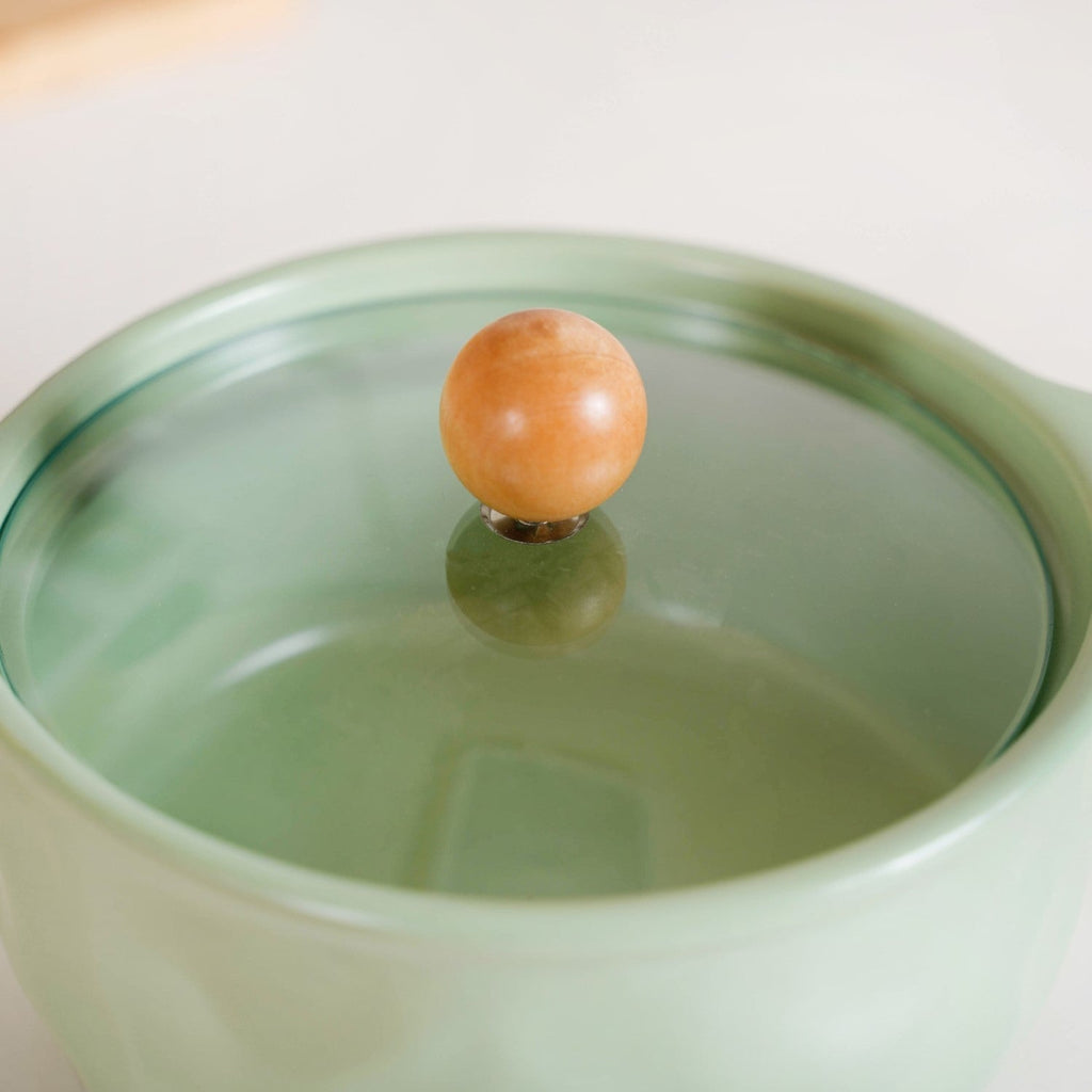 Pebble Textured Serving Bowl With Glass Lid 950ml Nestasia