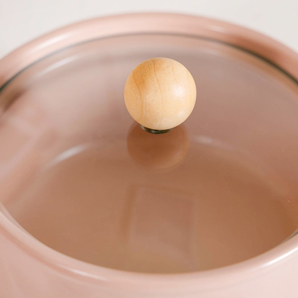 Peach Pebble Ceramic Serving Bowl With Lid 950ml Nestasia