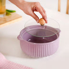 Ribbed Multifunctional Serving Bowl With Lid 950ml Nestasia