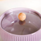 Ribbed Multifunctional Serving Bowl With Lid 950ml Nestasia
