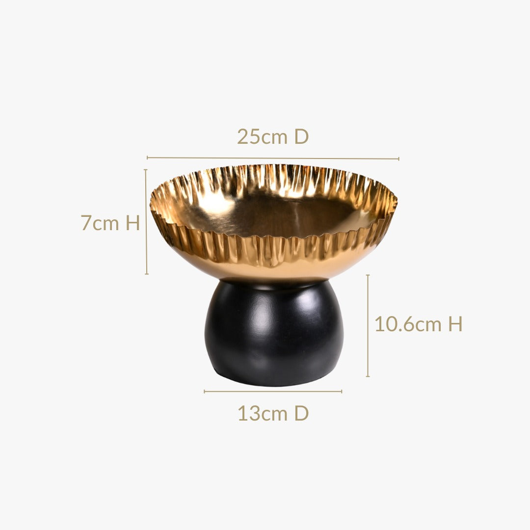 Luxe Round Decorative Bowl With Pedestal Nestasia