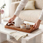 Rustic Serving Tray With Handles 36x20cm Nestasia