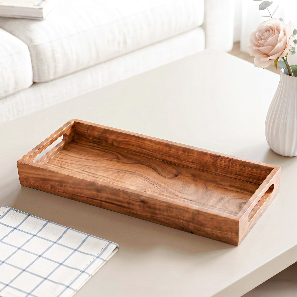 Wooden Snack Serving Tray 41x16cm Nestasia