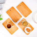 Set Of 4 Bamboo Platters With Stand Nestasia