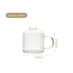 Set Of 2 Premium Borosilicate Ribbed Cups 300ml Nestasia