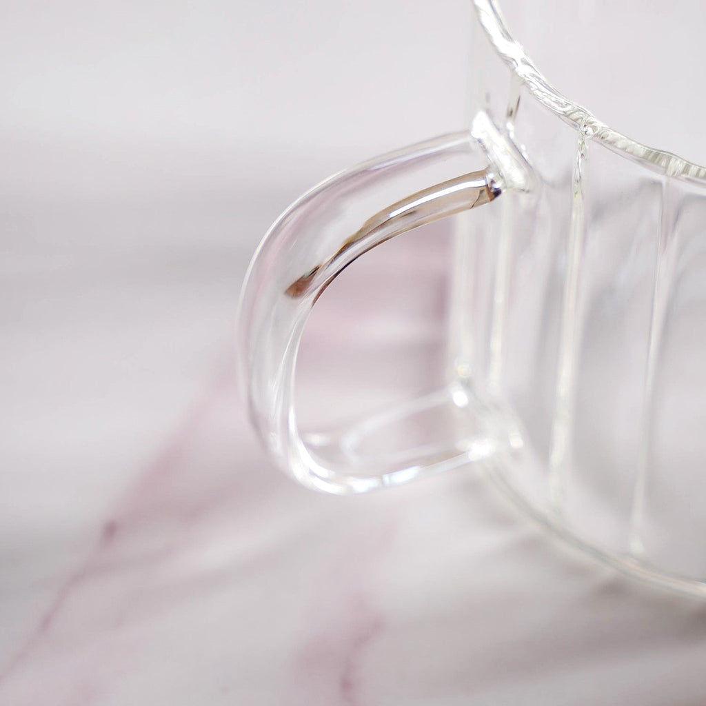 Set Of 2 Premium Borosilicate Ribbed Cups 300ml Nestasia