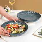Set Of 2 Spiral Design Large Serving Dishes 1800ml Nestasia