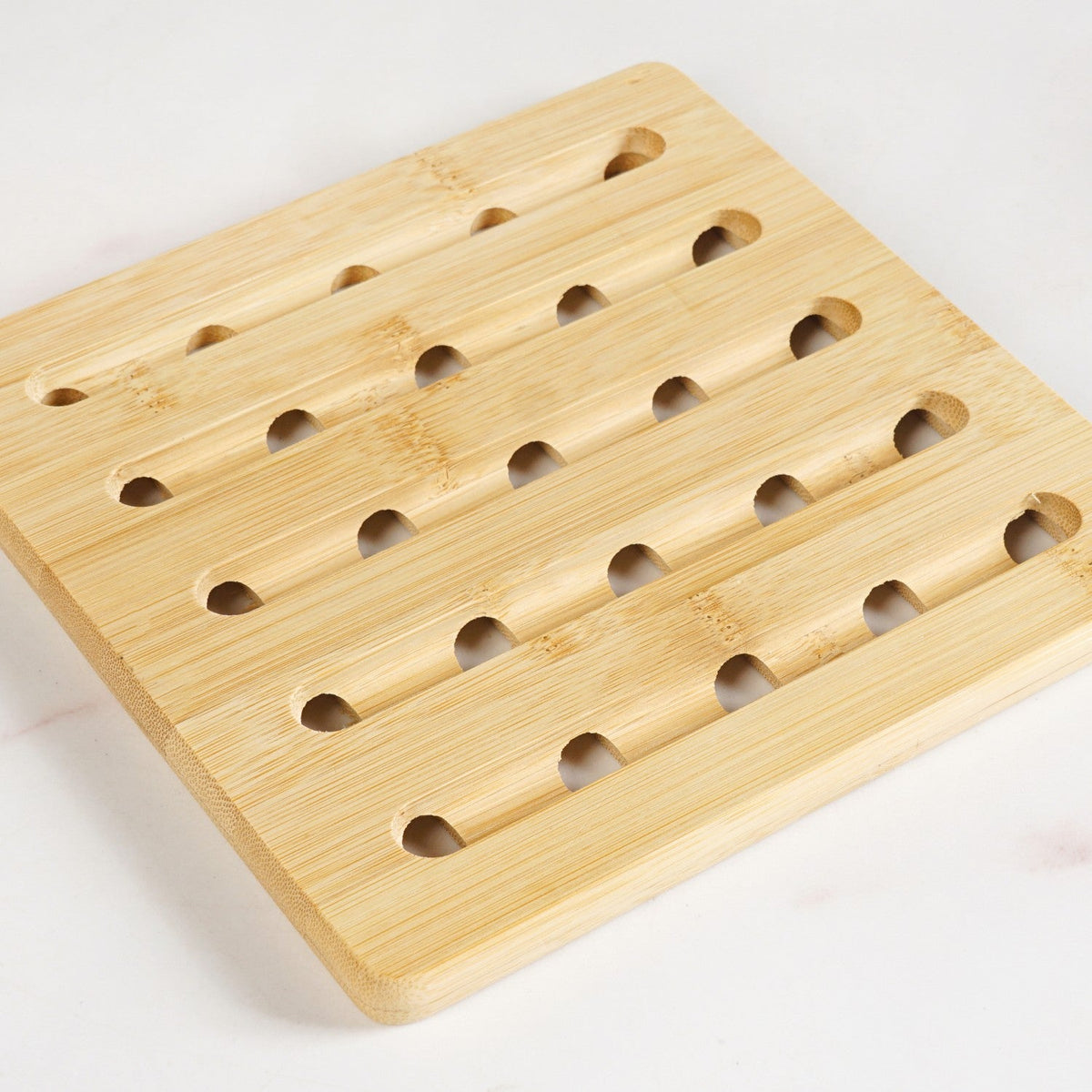 Set Of 3 Bamboo Wood Square Trivet Nestasia