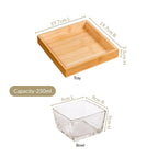 Glass Snack Serving Bowls With Tray Nestasia