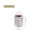 Set Of 4 Square Glass Containers With Airtight Lid 1700ml Nestasia