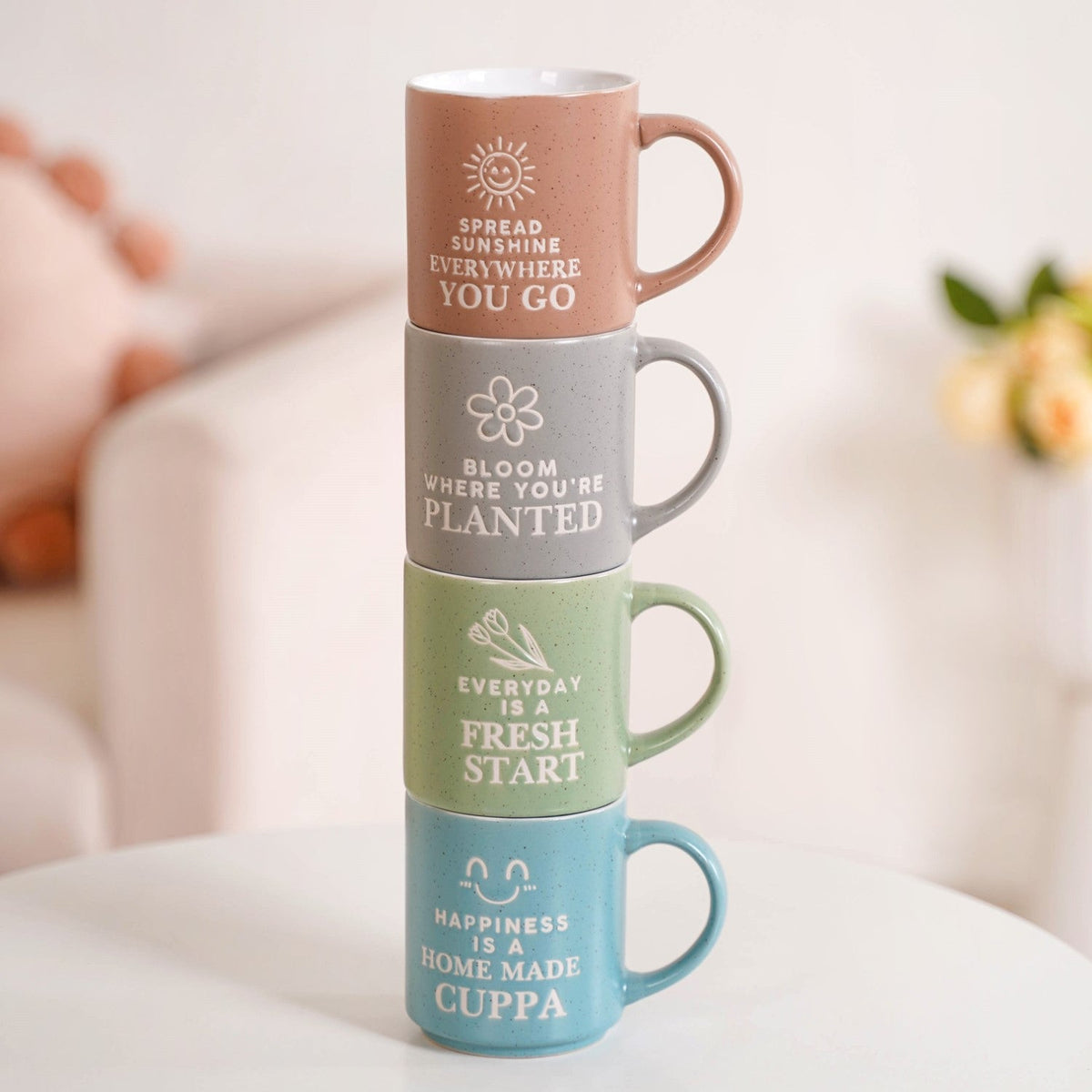 Inspiring Stackable Mug Set Of 4 280ml Nestasia