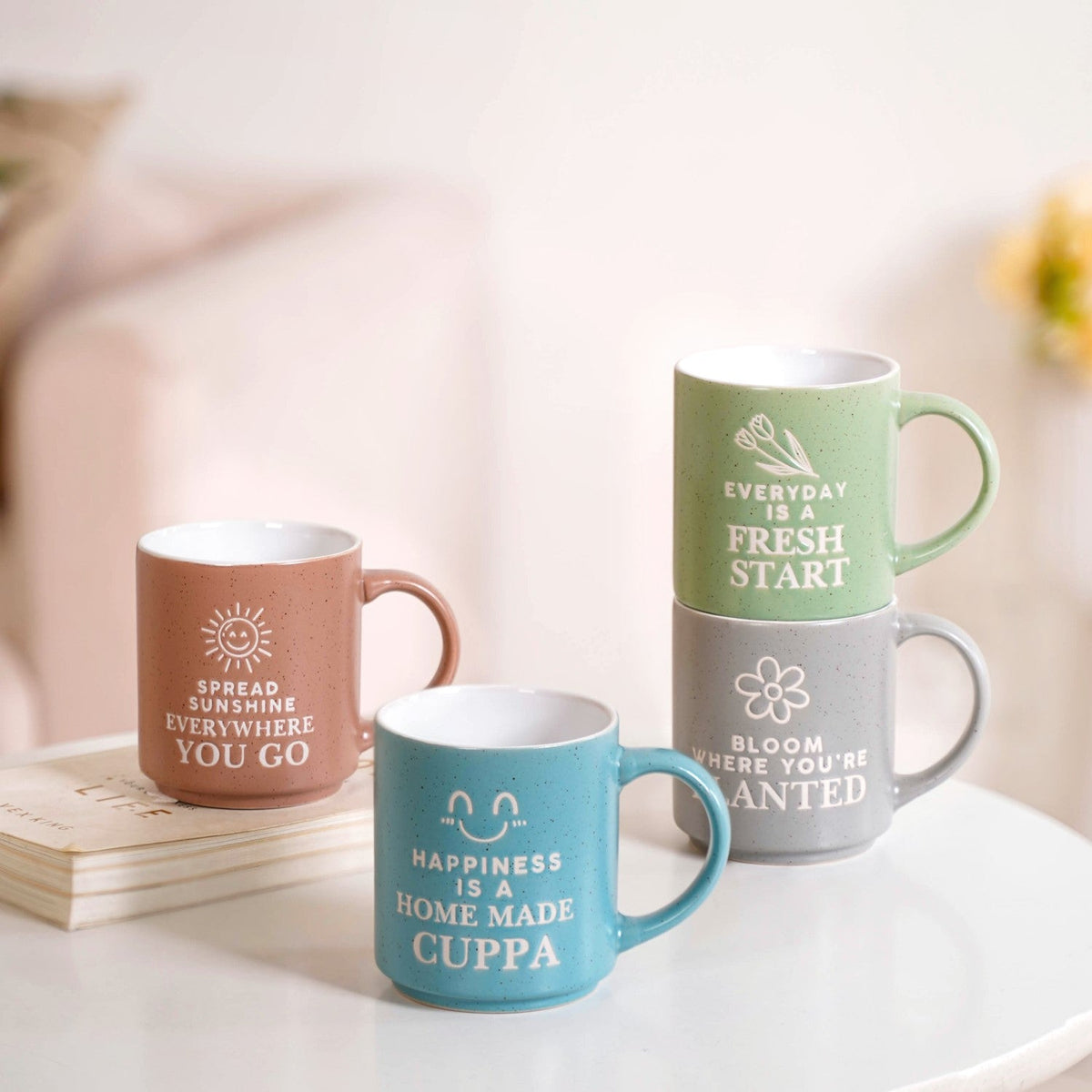 Inspiring Stackable Mug Set Of 4 280ml Nestasia