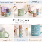 Inspiring Stackable Mug Set Of 4 280ml Nestasia