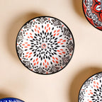 Set Of 8 Floral Mandala Small Ceramic Bowls 70ml Nestasia
