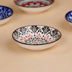 Set Of 8 Floral Mandala Small Ceramic Bowls 70ml Nestasia