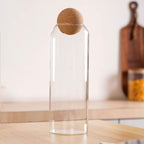 Storage Glass Jars with Cork Ball Lids Set of 2 1300ml Nestasia