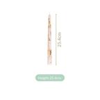 Set Of 8 Taper Candles With Gold Foil White Nestasia