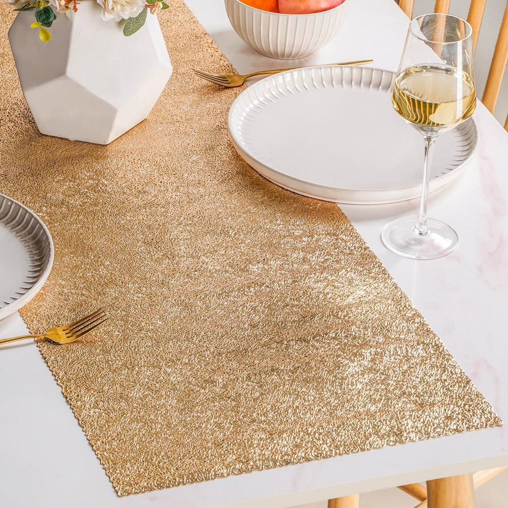 Glam Table Runner Gold 183x37cm Nestasia
