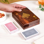 Ace Wooden Card Box With 2 Card Decks Nestasia