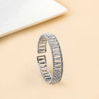 Shimmers In Silver Cuff Bracelet Nestasia