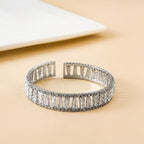 Shimmers In Silver Cuff Bracelet Nestasia