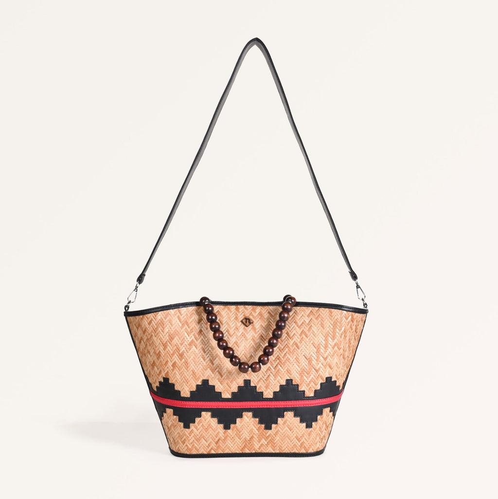 Shitalpati Bag With Beaded Handles Nestasia