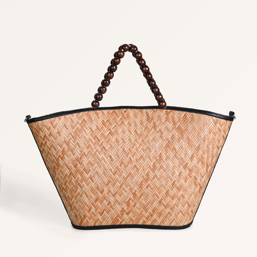 Shitalpati Bag With Beaded Handles Nestasia
