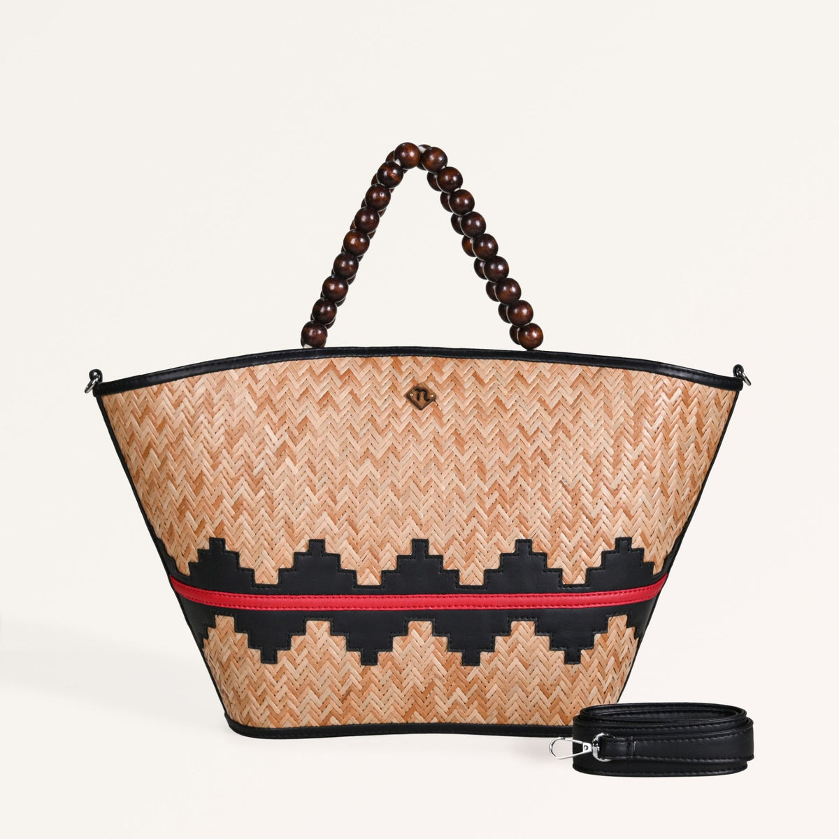 Shitalpati Bag With Beaded Handles Nestasia