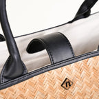 BreezeBag Handwoven Carryall Tote Black Nestasia