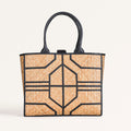 BreezeBag Handwoven Carryall Tote Black Nestasia