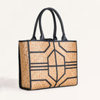 BreezeBag Handwoven Carryall Tote Black Nestasia