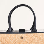 BreezeBag Handwoven Carryall Tote Black Nestasia