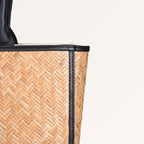 BreezeBag Handwoven Carryall Tote Black Nestasia