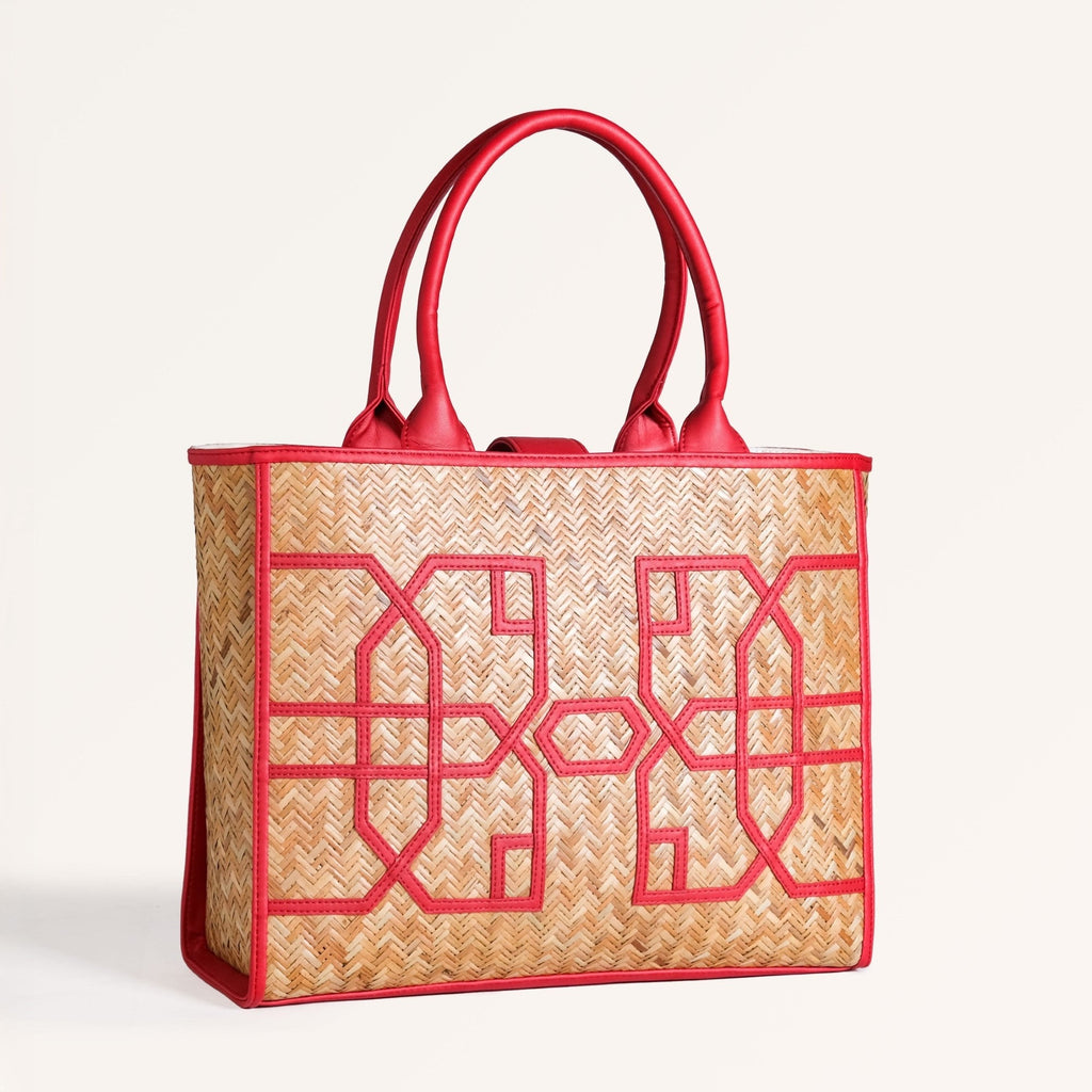 BreezeBag Ruby Red Weave Carryall Tote Nestasia